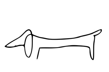 Picassos Sausage Dog Drawing